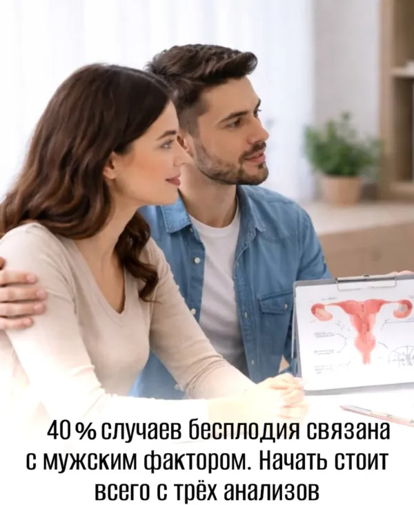 Мужской фактор бесплодия: почему обследование мужчины так же важно, как и женское